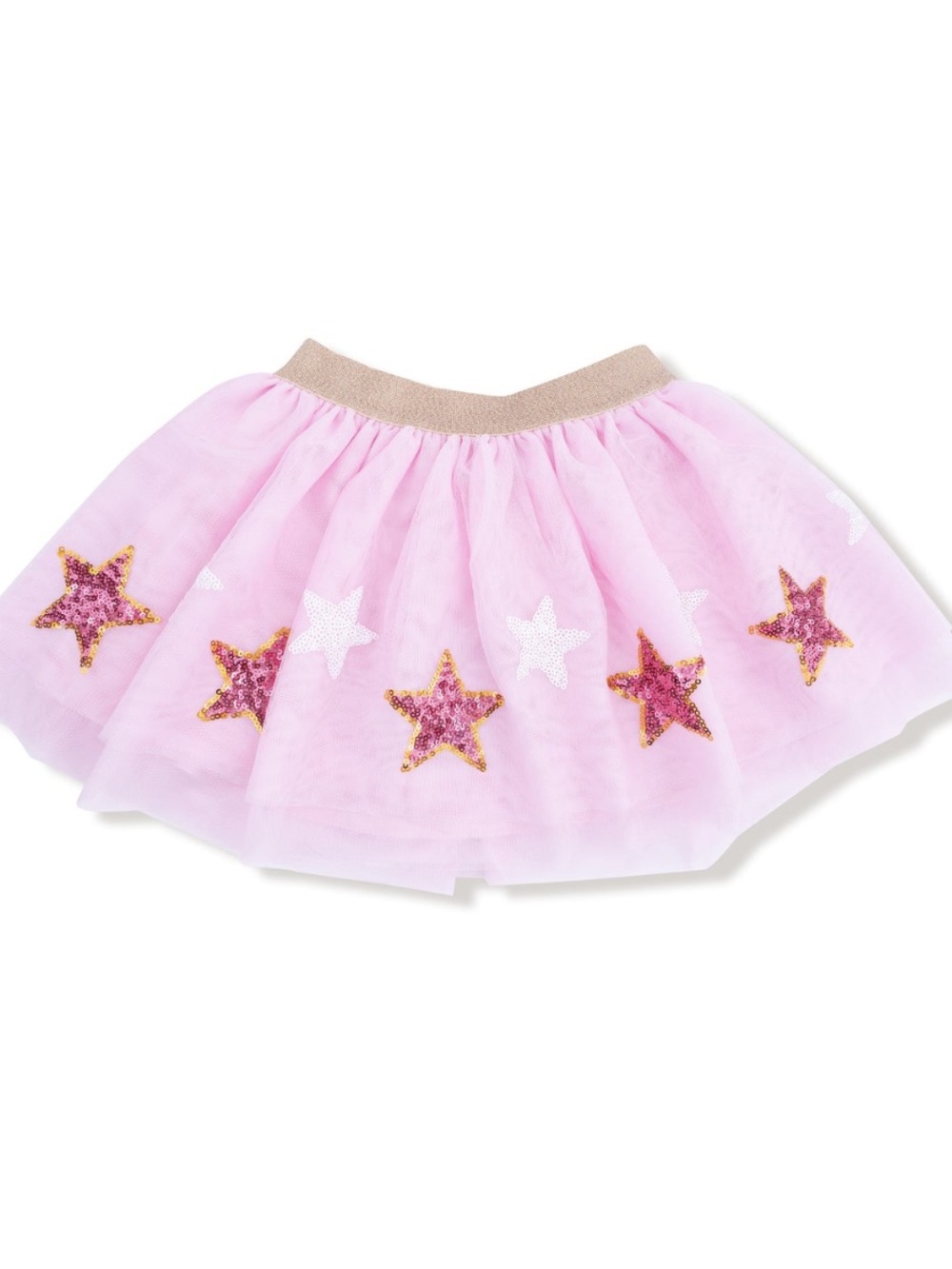 NWT Angel Dear Pink Tulle Star Embellished Skirt